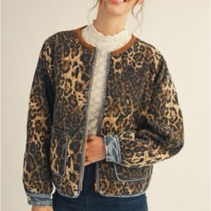 JODIFL Leopard Print Puffer Jacket, NWT, S-L